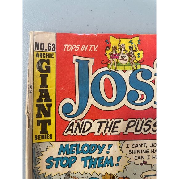 Archie Giant Series Josie and The Pussycats #63 Aug 1972 Comic Bagged Boarded - Picture 3 of 6
